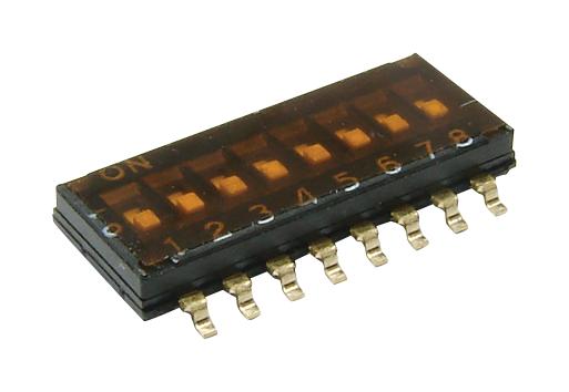 E-Switch Kan1108Rt. Dip Switch, 8Pos, Spst, Slide, Smd