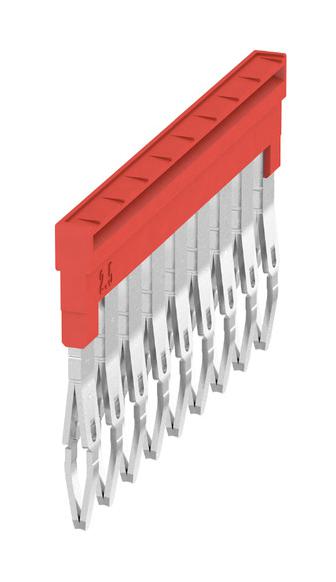 Weidmuller 2108900000 Cross Connector, Push In, Wemid, Red