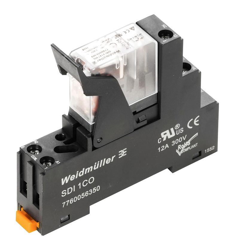 Weidmuller Drikit 48Vdc 1Co Ld Power Relay, Spdt, 10A, 250V, Din Rail