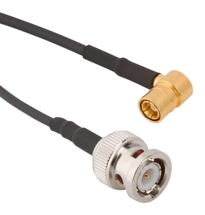 Amphenol Rf 245103-02-18.00. Coax Cable, Bnc Plug-Smb Plug, 18