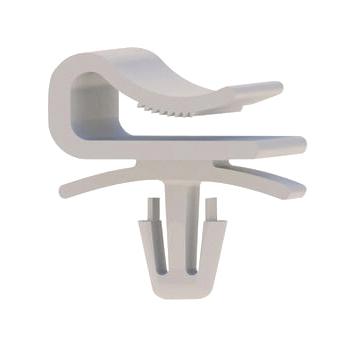 Essentra Components Cfcca-1-01 Cable Clamp,push In, Nylon 6.6, Natural