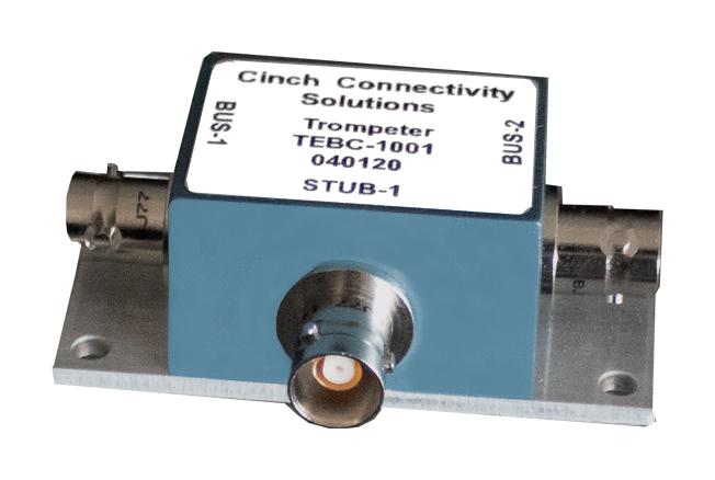 Trompeter - Cinch Connectivity Tebc-1001 Bus Coupler, 1 Stub, Aluminum Alloy