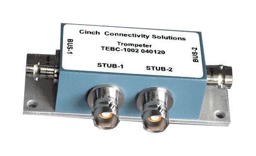 Trompeter - Cinch Connectivity Tebc-1002 Bus Coupler, 2 Stub, Aluminum Alloy