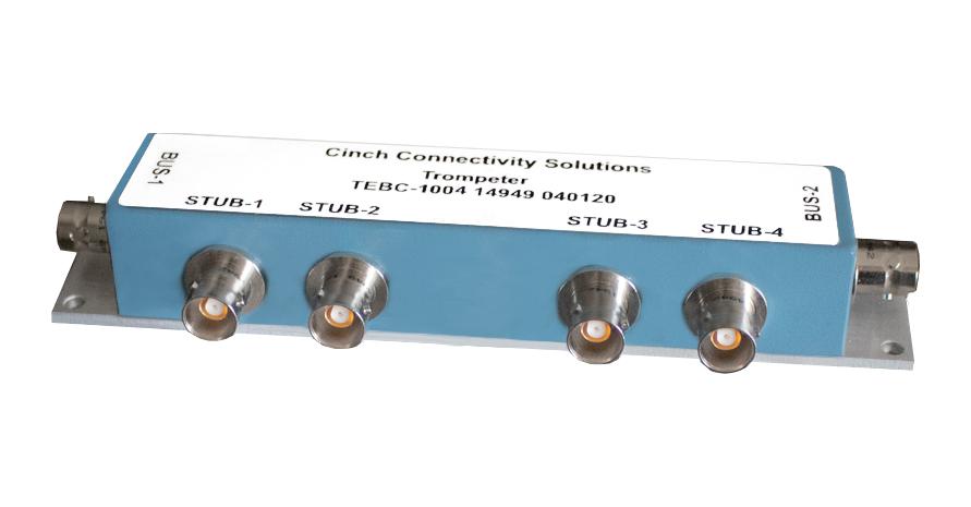 Trompeter - Cinch Connectivity Tebc-1004 Bus Coupler, 4 Stub, Aluminum Alloy