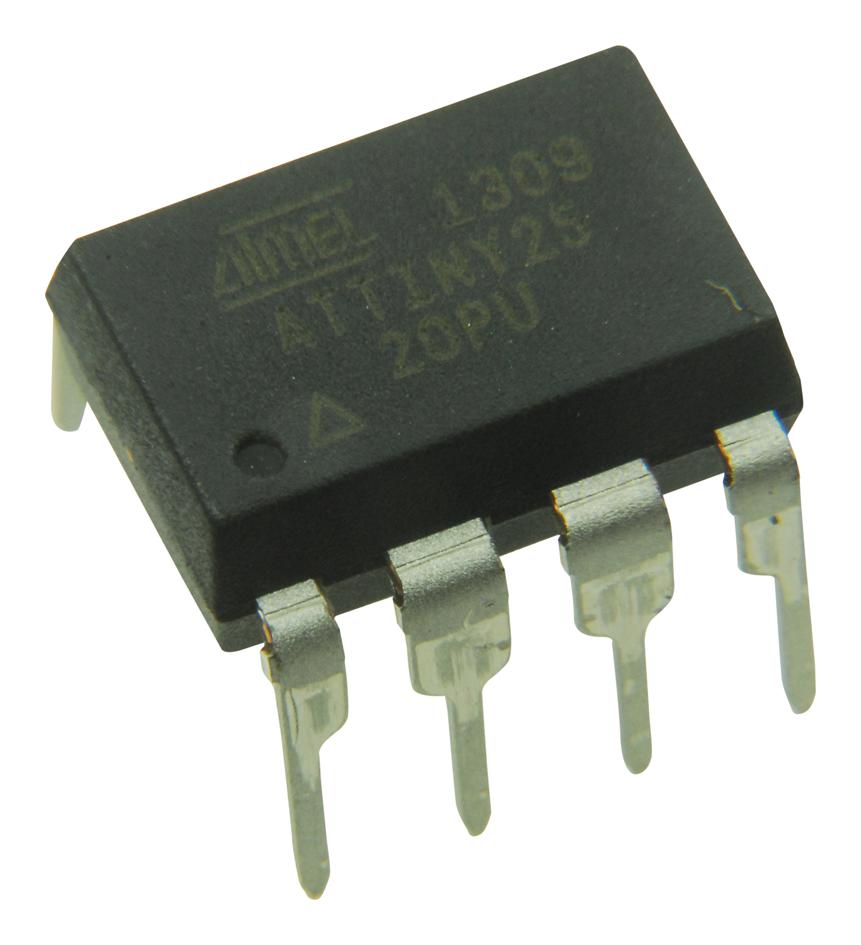 Microchip Attiny25-20Pu. Microcontroller Mcu, 8 Bit, Attiny, 20Mhz, Dip-8