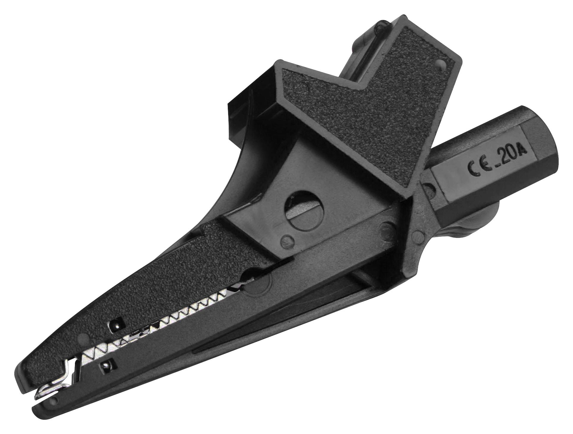 Cal Test Electronics Ct2392A-0 Alligator Clip-4Mm Banana Jack, 20A, Blk