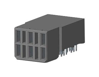 Amphenol Communications Solutions 10146092-555444Plf Backplane Conn, R/a Rcpt, 6P, Press Fit