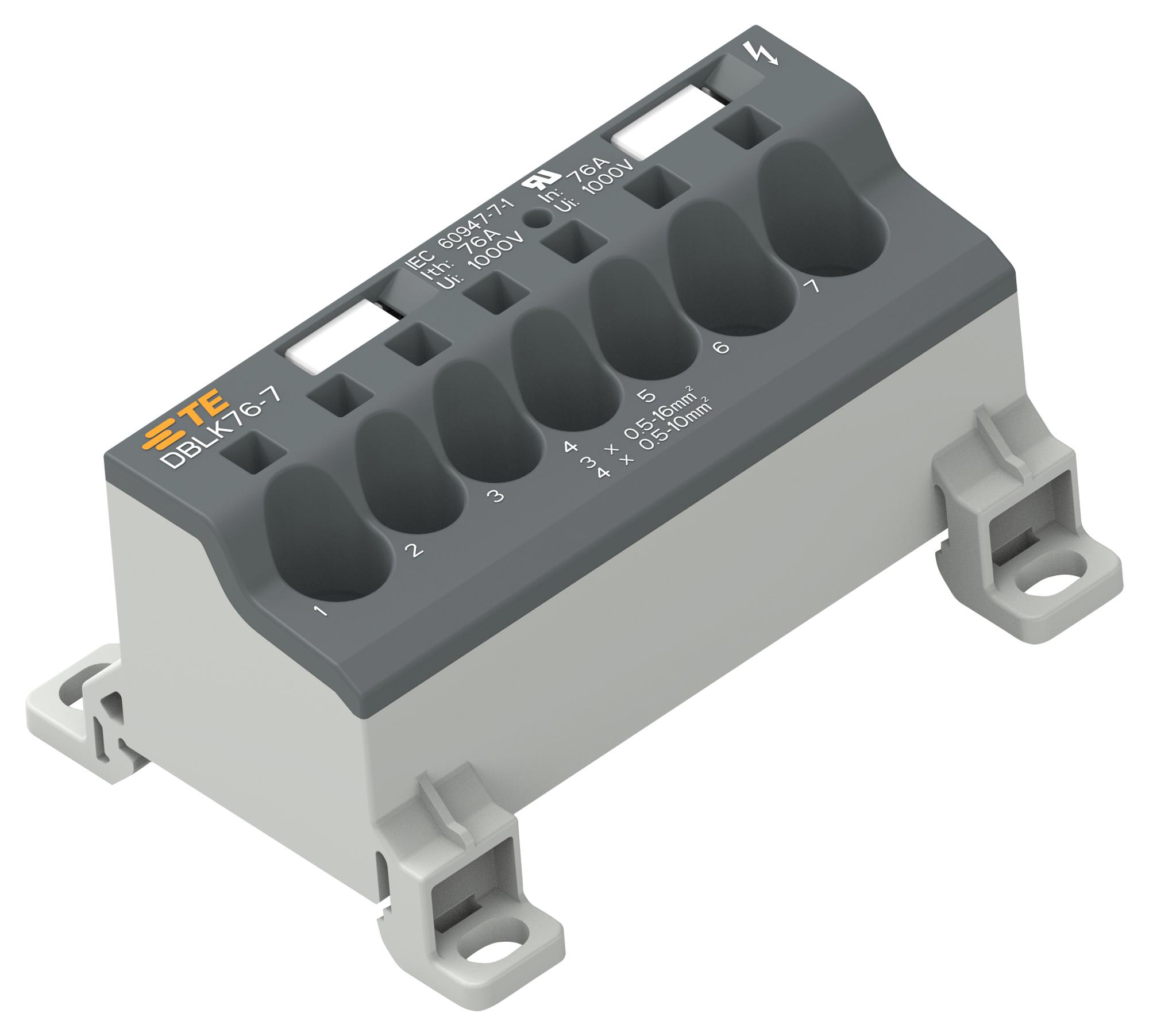 Entrelec - Te Connectivity 1Snl407610R0000. Tb, Power Distribution, 7Pos, 4Awg