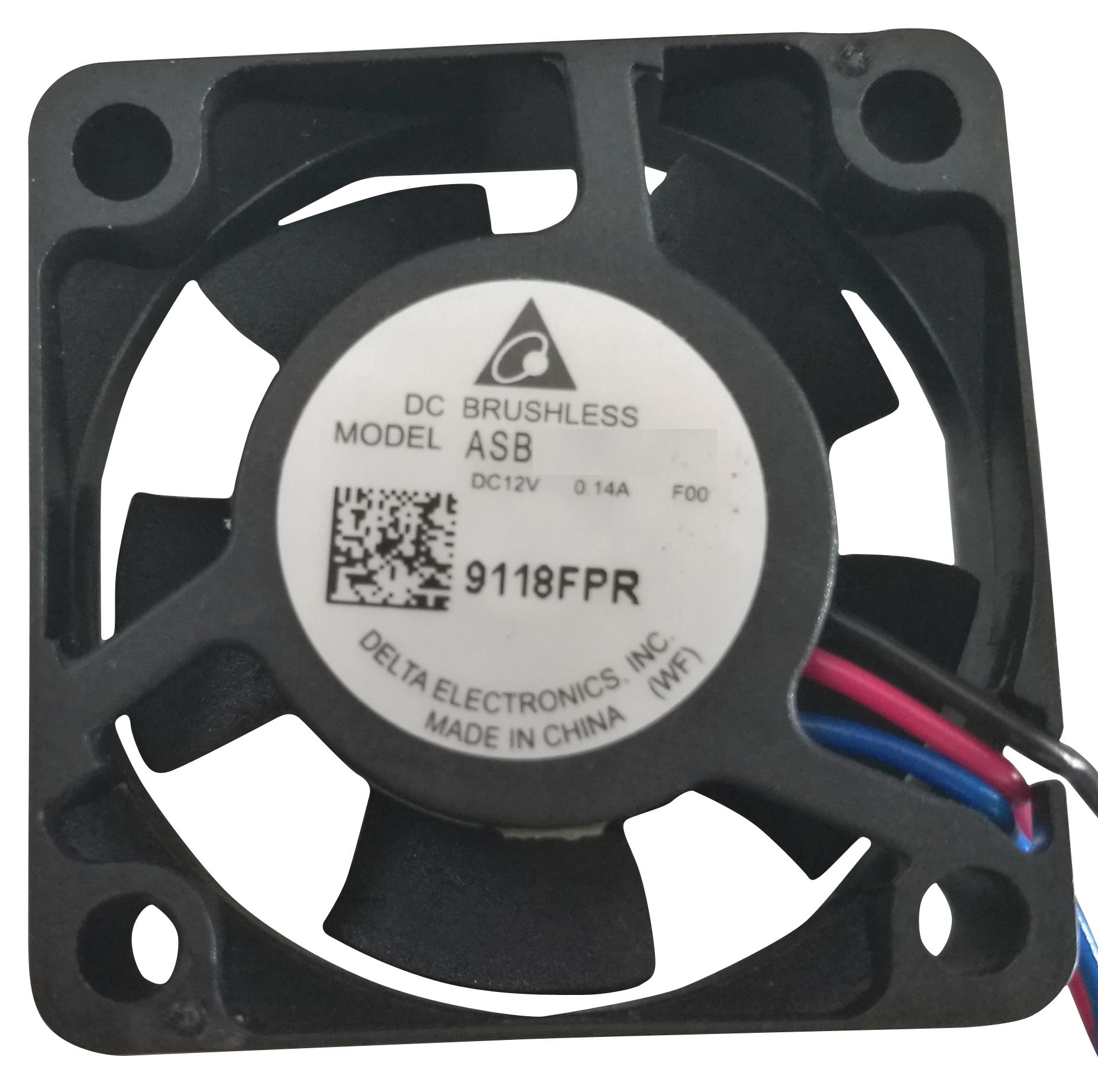 Delta Electronics / Fans Asb0312Ha-D Axial Fan, 30Mm, 12Vdc, 4.3Cfm, 27Dba