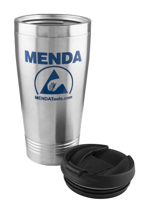 Menda 35893 Drinking Cup, Ss With Screw-On Lid, 16Oz