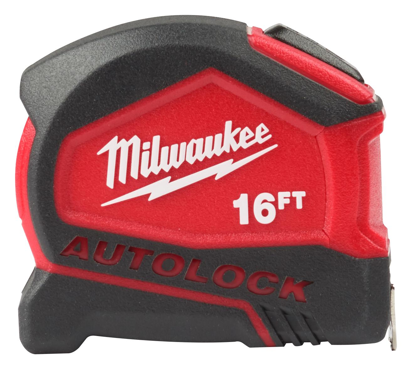 Milwaukee Tool 48-22-6816 Auto Lock Tape, 3.125 X 1.875, Blk/red