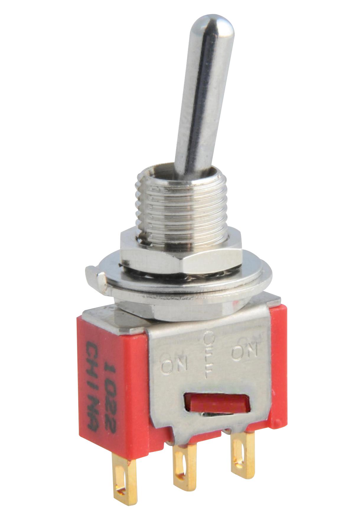 Alcoswitch - Te Connectivity Tms6T1B1M1Qe Toggle Switch, Spdt, 3A, 120Vac, Panel