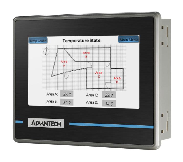 Advantech Wop-204K-Nae Operator Panel, Wqvga Tft Lcd, 4.3, 24V