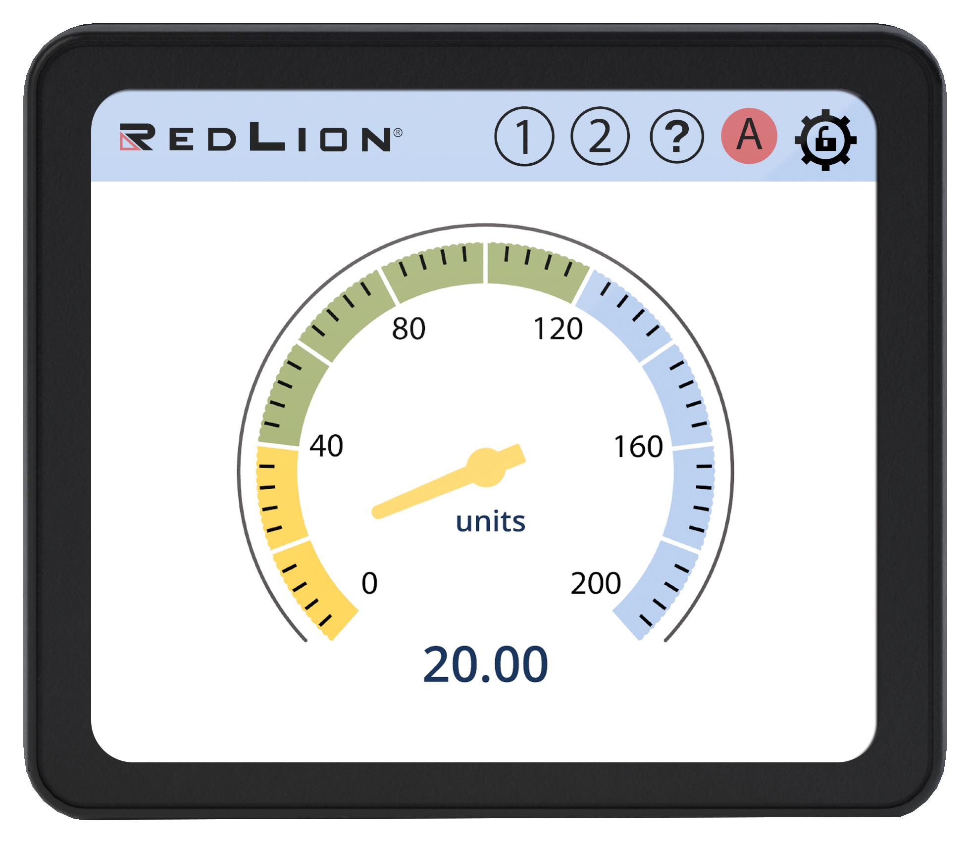 Red Lion Controls Pm500A0301600F00 Graphic Panel Meter, Analog, 3.5, Tft