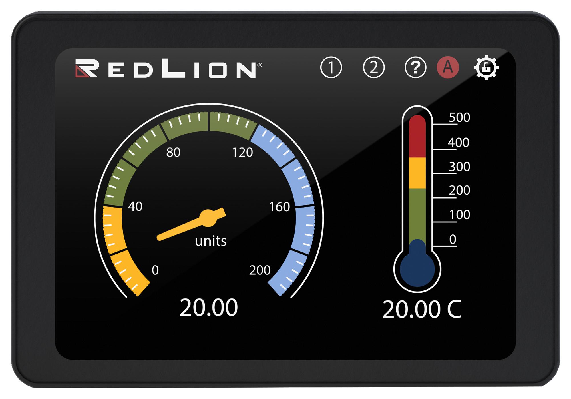 Red Lion Controls Pm500A0400800F00 Graphic Panel Meter, Analog, 4.3, Tft