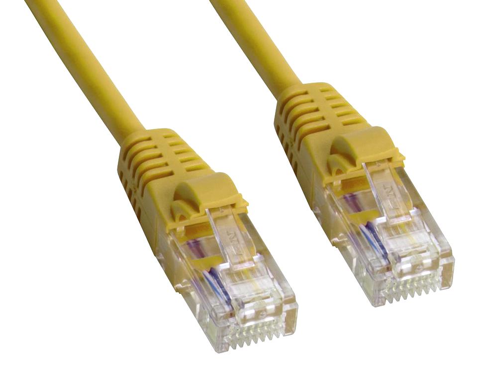 Amphenol Cables On Demand Mp-5Xrj45Unny-010 Enet Cable, Cat5E, Rj45 Plug-Plug, 10Ft