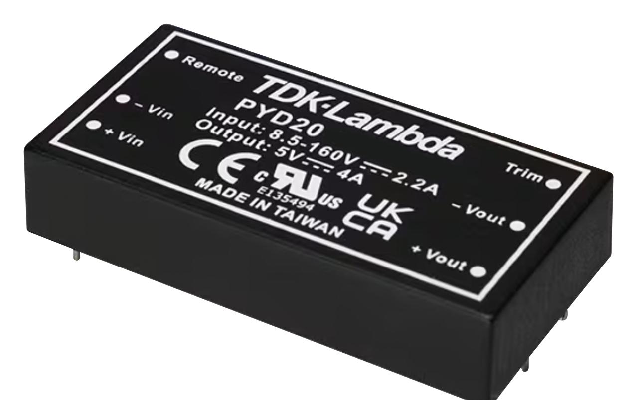 Tdk-Lambda Pyd20-72Ws05. Dc-Dc Converter, 5V, 4A