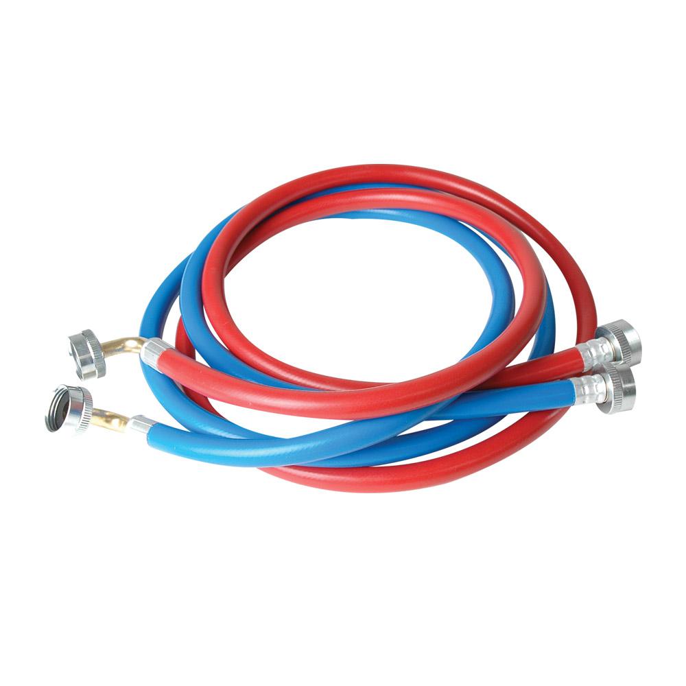 Pro Elec 140-1472 6  Washing Machine Fill Hose Pair - One Red/one Blue - Washers Included