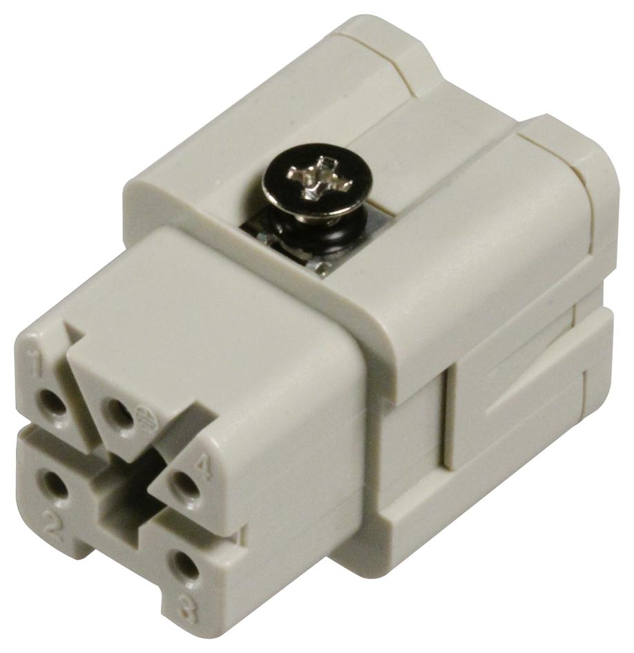 Amp - Te Connectivity Ha-004-Fs Insert, Receptacle, 4+Pe, Spring