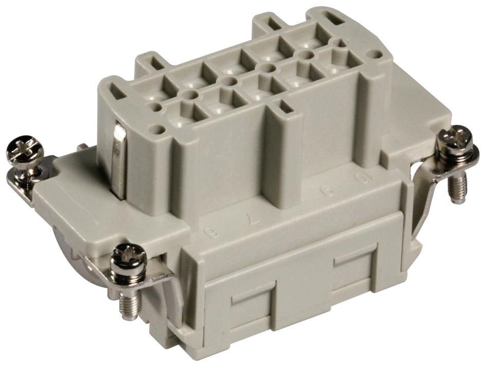 Amp - Te Connectivity He-010-Fs Insert, Receptacle, 10Pos, Spring