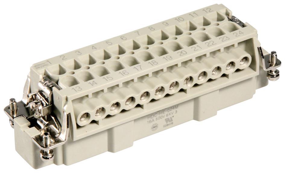 Amp - Te Connectivity He-024-M Insert, Plug, 24Pos, Screw