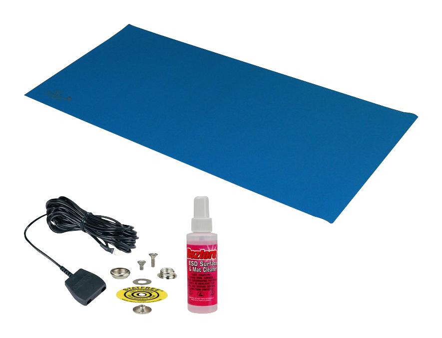 Desco 65134 Mat Kit, Vinyl, Blue, 24 X 36