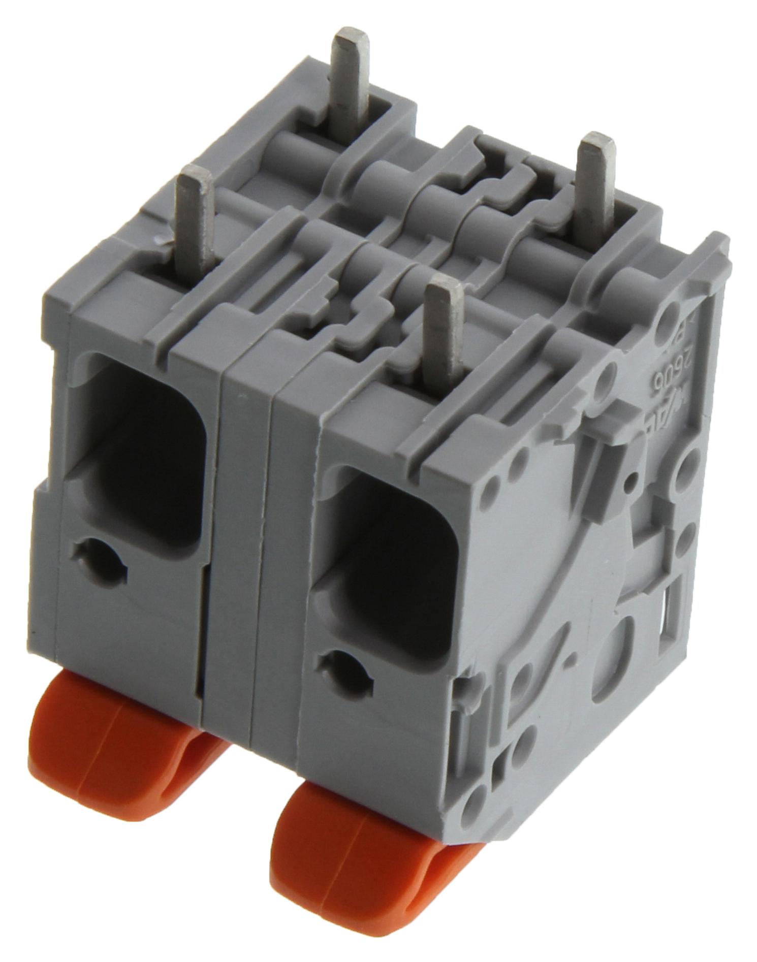 Wago 2606-1352 Terminal Block, Wtb, 2Pos, 24-8Awg