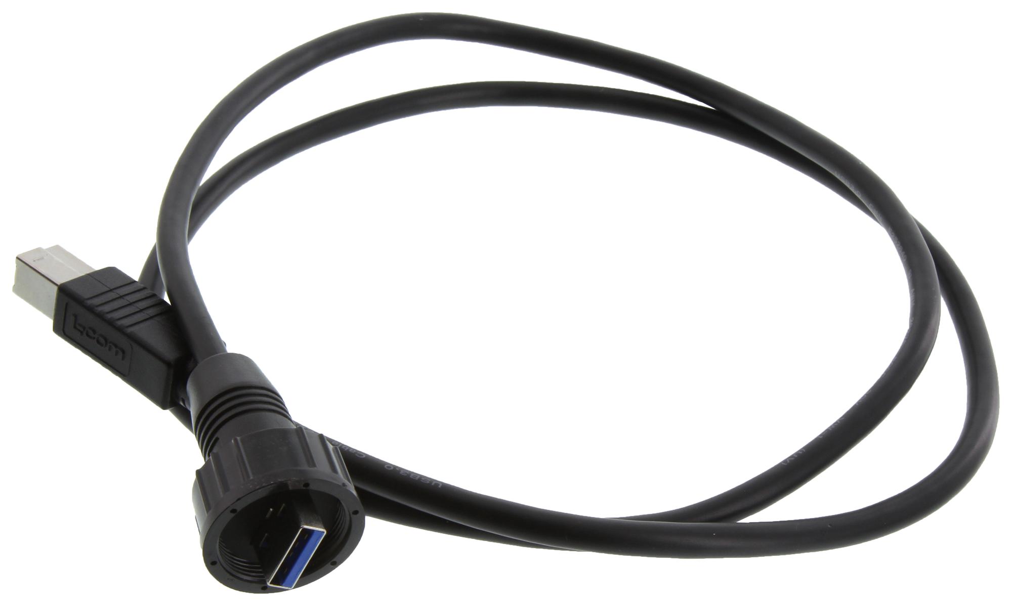 L-Com U3A00006-1M Usb Cable, 3.0 A Plug-B Plug, 3.3Ft