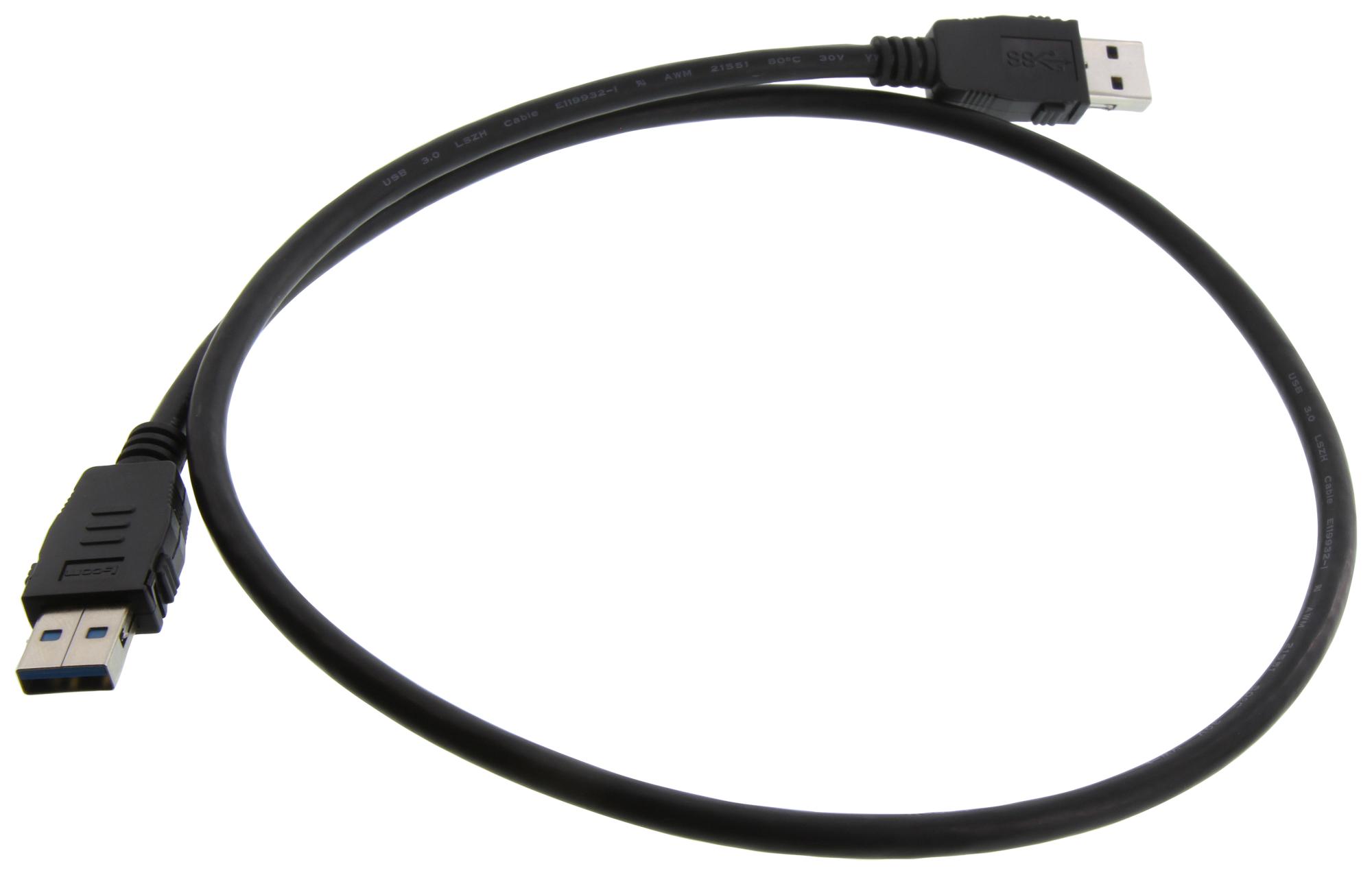 L-Com U3A00028-075M Usb Cable, 3.0 A Plug-A Plug, 29.6