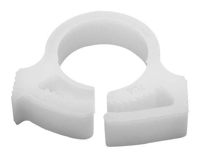 Hellermanntyton Snp610C2 Snapper Hose Clamp, Polyacetal, White, 13.03Mm, Pk100