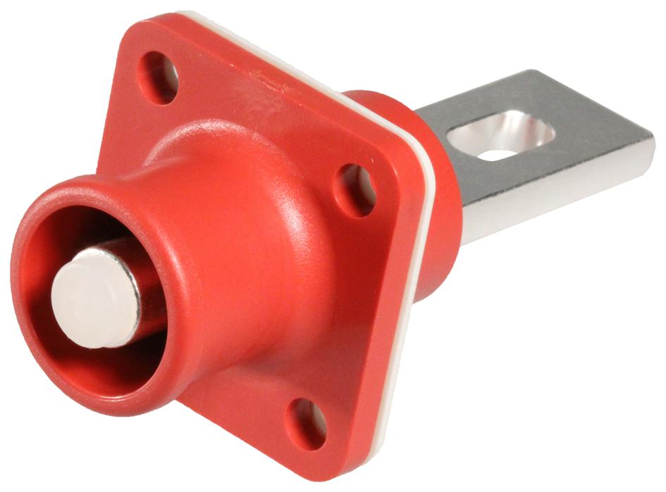 Amphenol Industrial Slprbbpsr Power Entry, Receptacle, 200A, 1Kv, Red