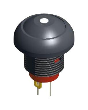 E-Switch Rp8300B2M1Ceblkblkred. Pb Sw, Spst, 0.5A, 48Vac, Red, Solder