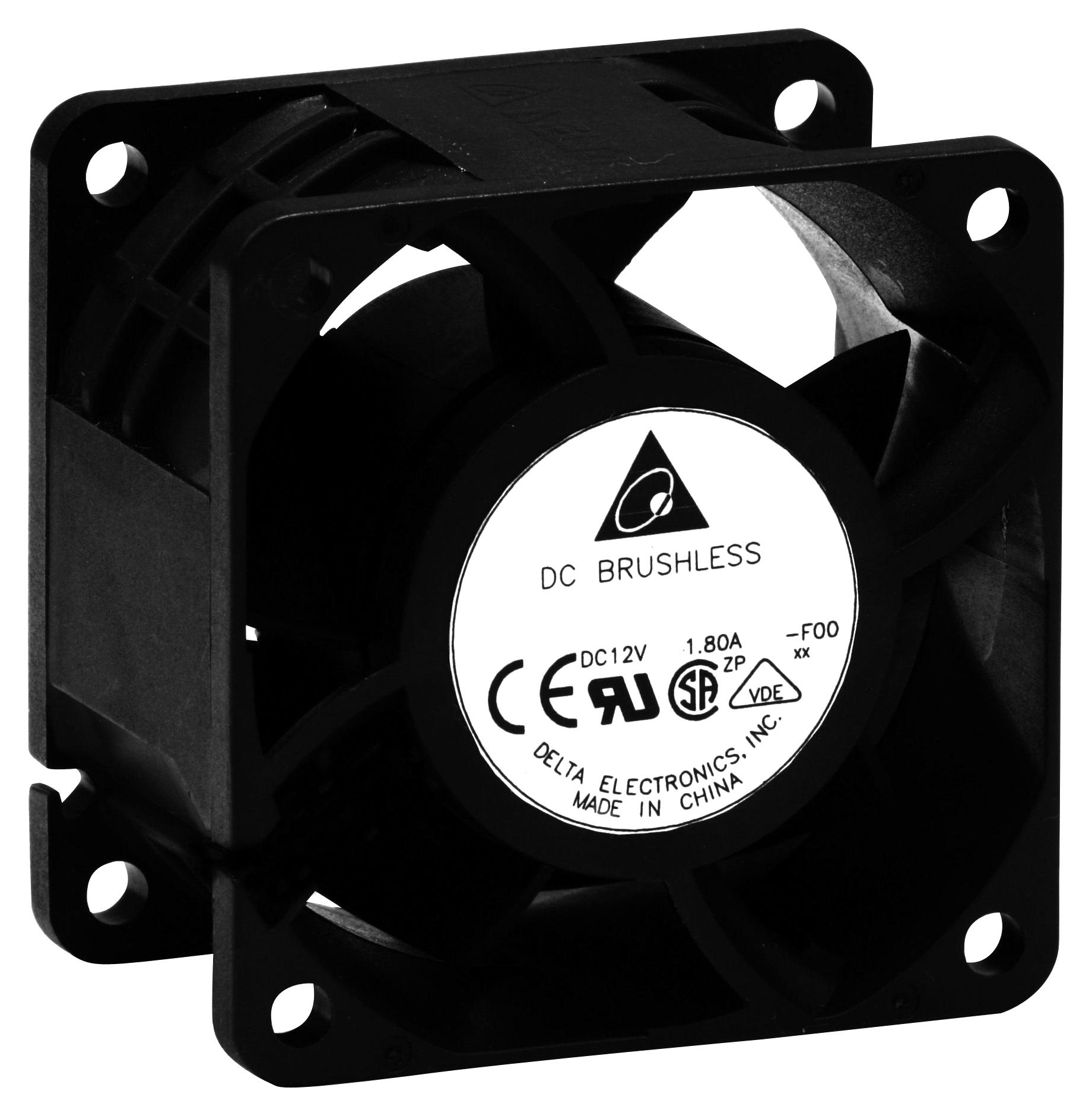 Delta Electronics Afb0612Eh-Abf00 Axial Fan, 60Mm, 12V, 38.35Cfm, 46.5Dba