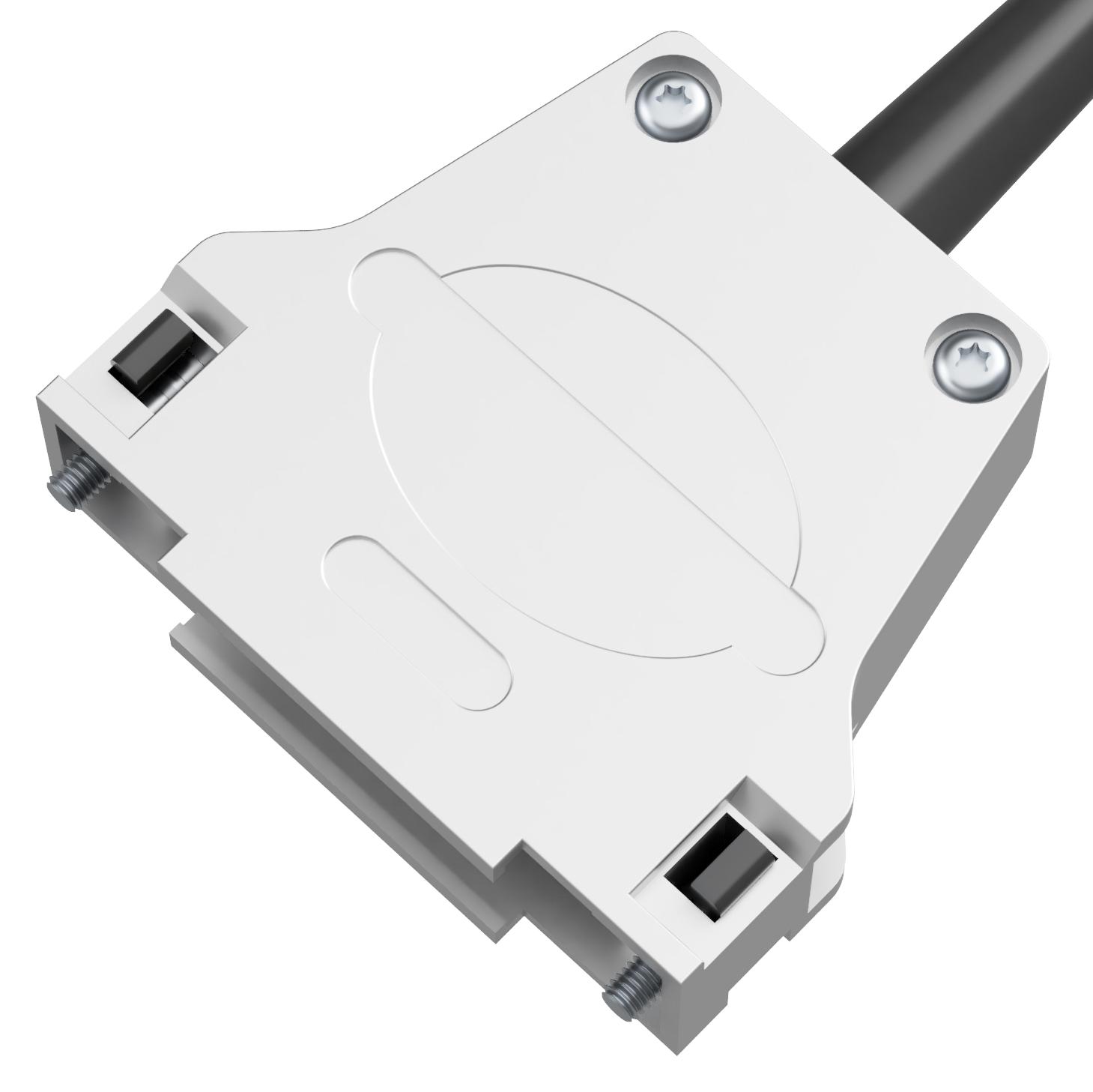 Positronic D25000Cte50/aa. D Sub Backshell, 180 Deg, Size Db