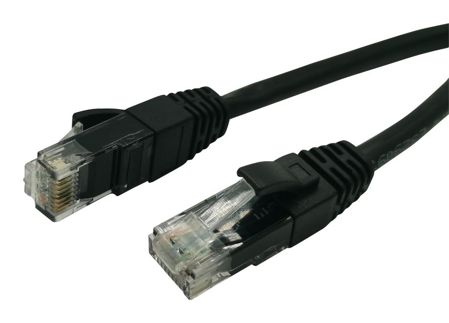 Amphenol Communications Solutions Rje1Y32A53162401. Rj-Rj Ethernet Cable Assembly,cat6A,round,black,overmoulded,unshielded,length-5 Feet 77Ak6919