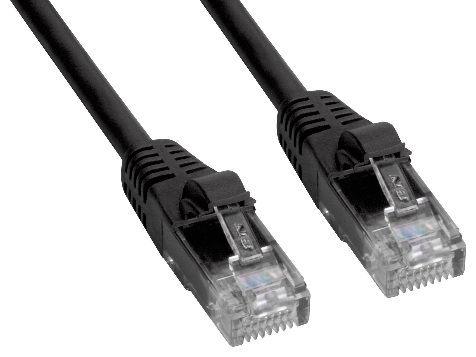 Amphenol Cables On Demand Mp-5Erj45Unnk-005 Patch Cable, Rj45 Plug, 5 , Black