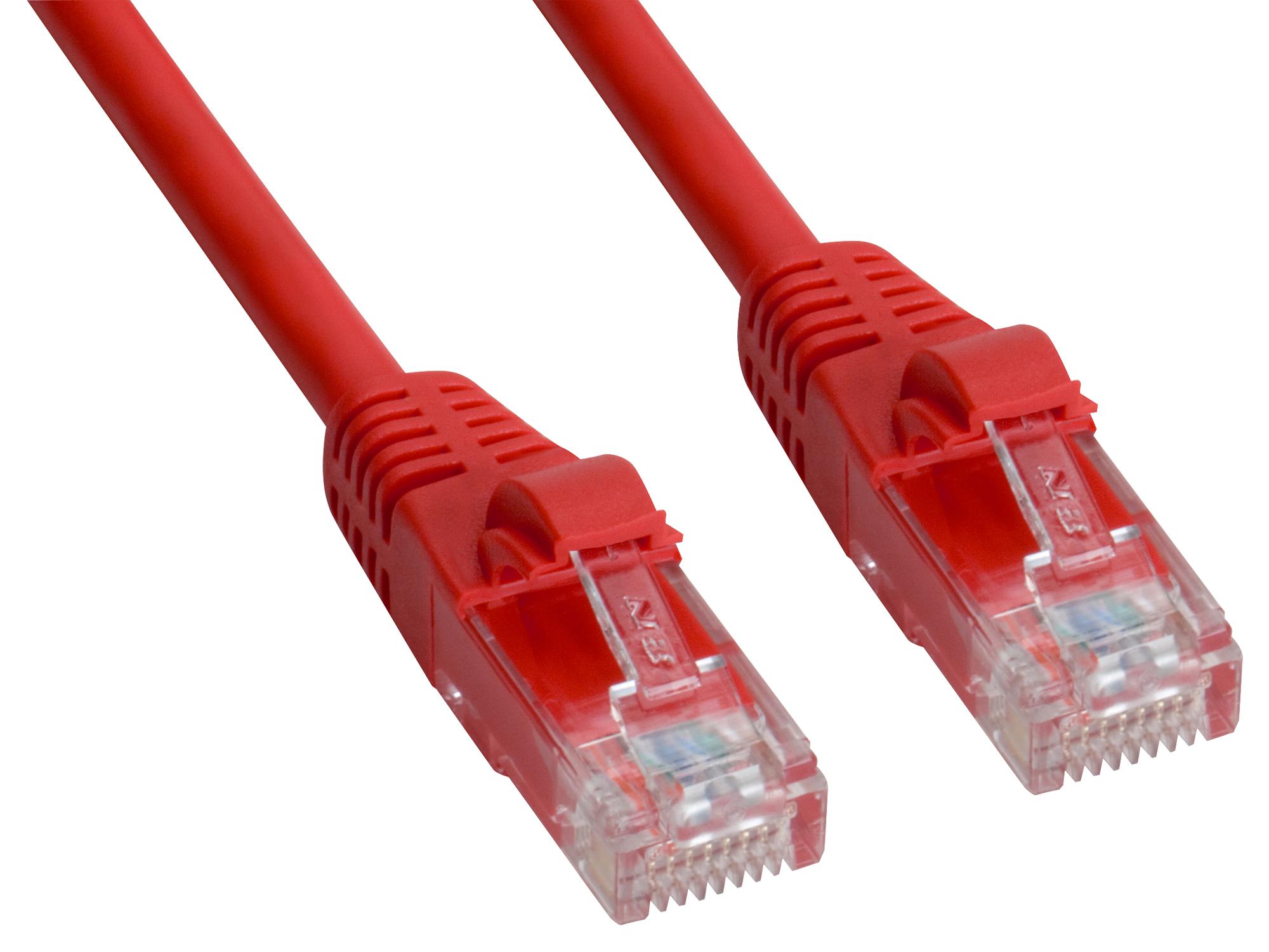 Amphenol Cables On Demand Mp-5Erj45Unnr-010 Patch Cable, Rj45 Plug, 10 , Red