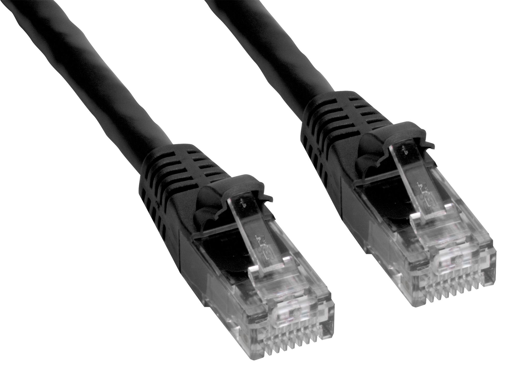 Amphenol Cables On Demand Mp-64Rj45Unnk-007 Patch Cable, Rj45 Plug, 7 , Black