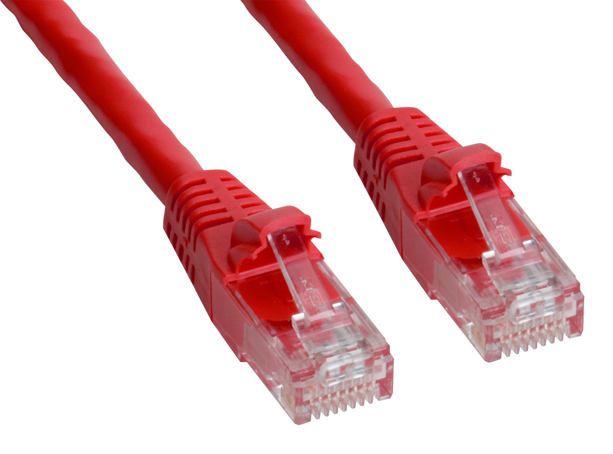 Amphenol Cables On Demand Mp-64Rj45Unnr-006 Patch Cable, Rj45 Plug, 6 , Red