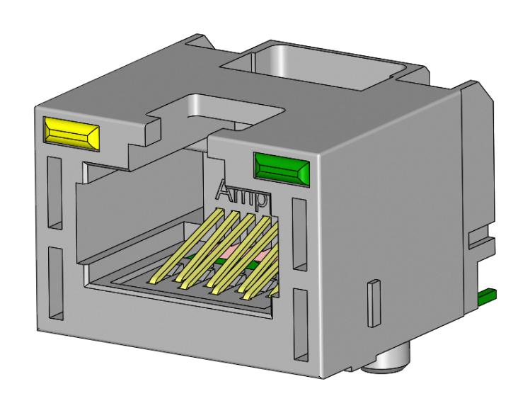 Amphenol Communications Solutions Rje3A1880412. Rj45 Conn, R/a Jack, 8P8C, 1Port, Smt