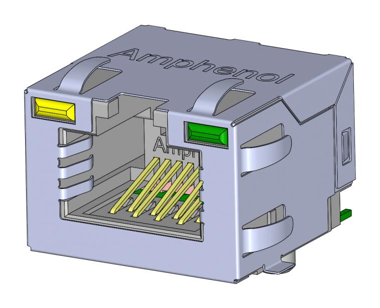 Amphenol Communications Solutions Rje3A1881442. Rj45 Conn, R/a Jack, 8P8C, 1Port, Smt