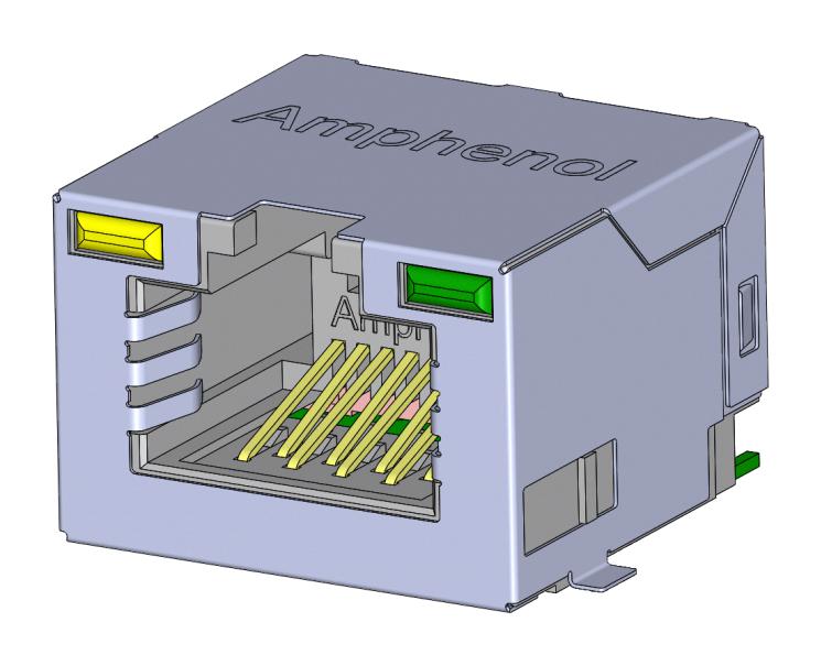 Amphenol Communications Solutions Rje3A1886412. Rj45 Conn, R/a Jack, 8P8C, 1Port, Smt