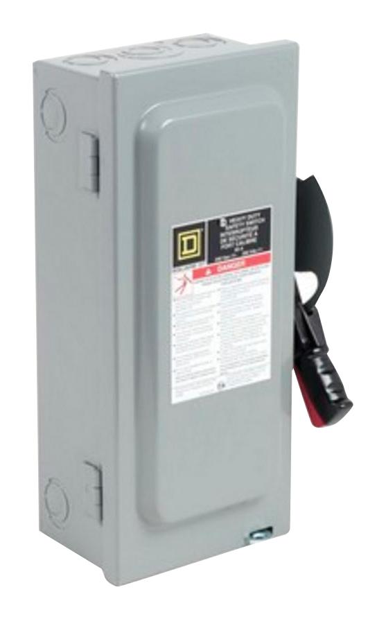 Square D By Schneider Electric H463 Safety Switch, Fusible, 4Pst, 100A, 600V