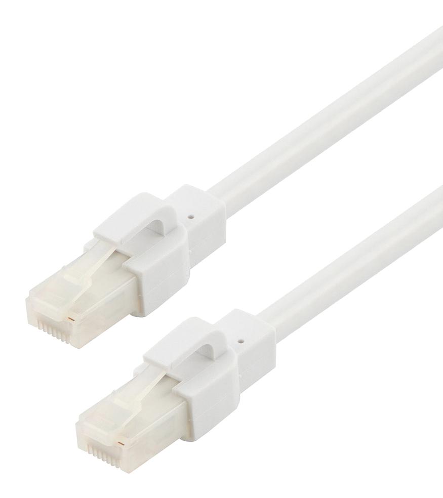 L-Com Trm695A-Wht-80F Enet Cable, Cat6A, Rj45 Plug-Plug, 80Ft