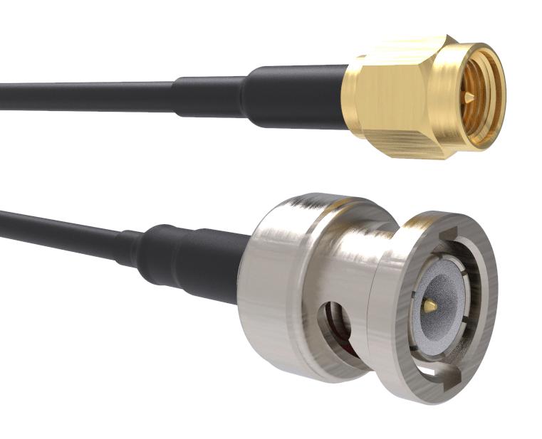 Amphenol Rf 095-850-250M200 Rf Cable, Bnc Plug-Sma Plug, 6.6Ft