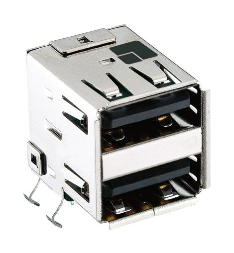 Lumberg 2410 05 Usb Stacked Socket, 2.0 Typ A, 4 X 2 Pos