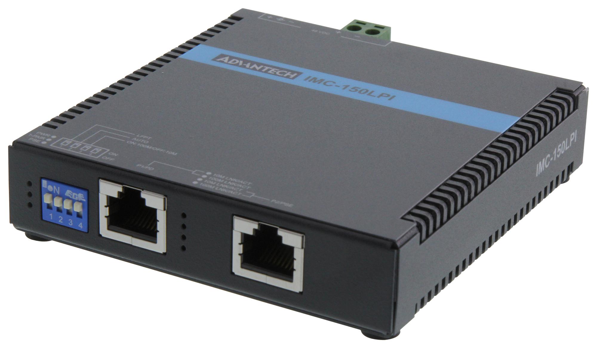 Advantech Imc-150Lpi Indus Long Reach Extender, Poe Over Utp