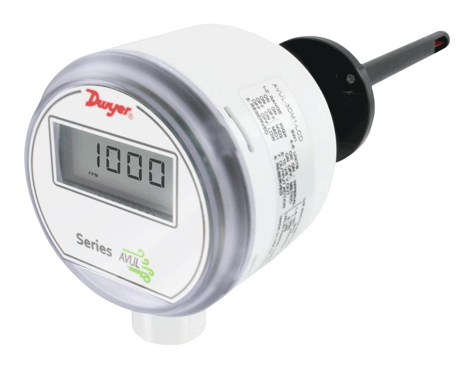 Dwyer Avul-3Da1-Lcd. Air Velocity Transmitter, 3%, 28.8V