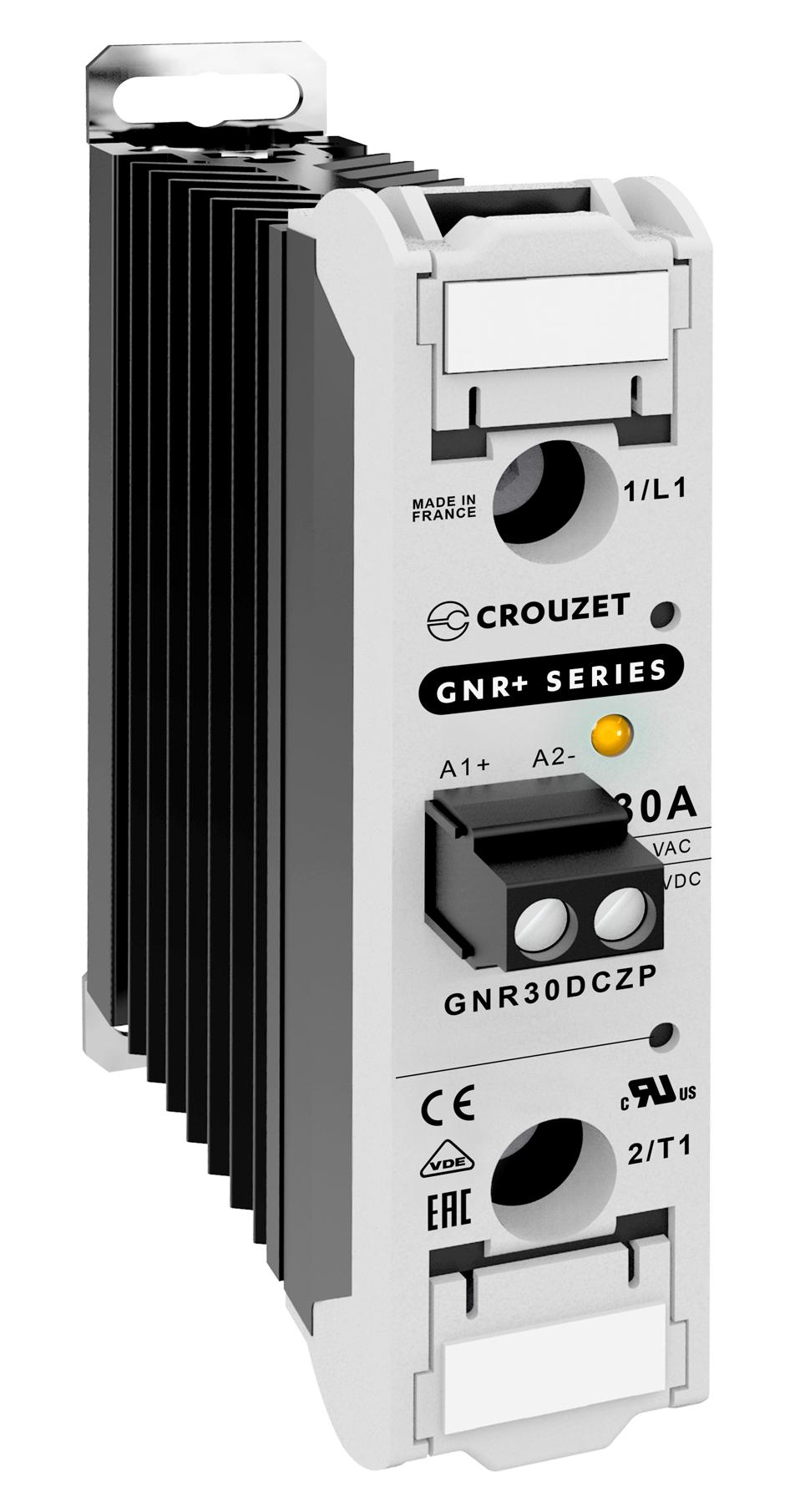 Crouzet Gnr30Dczp. Solid State Rly, 30A/24-500Vac, Din Rail