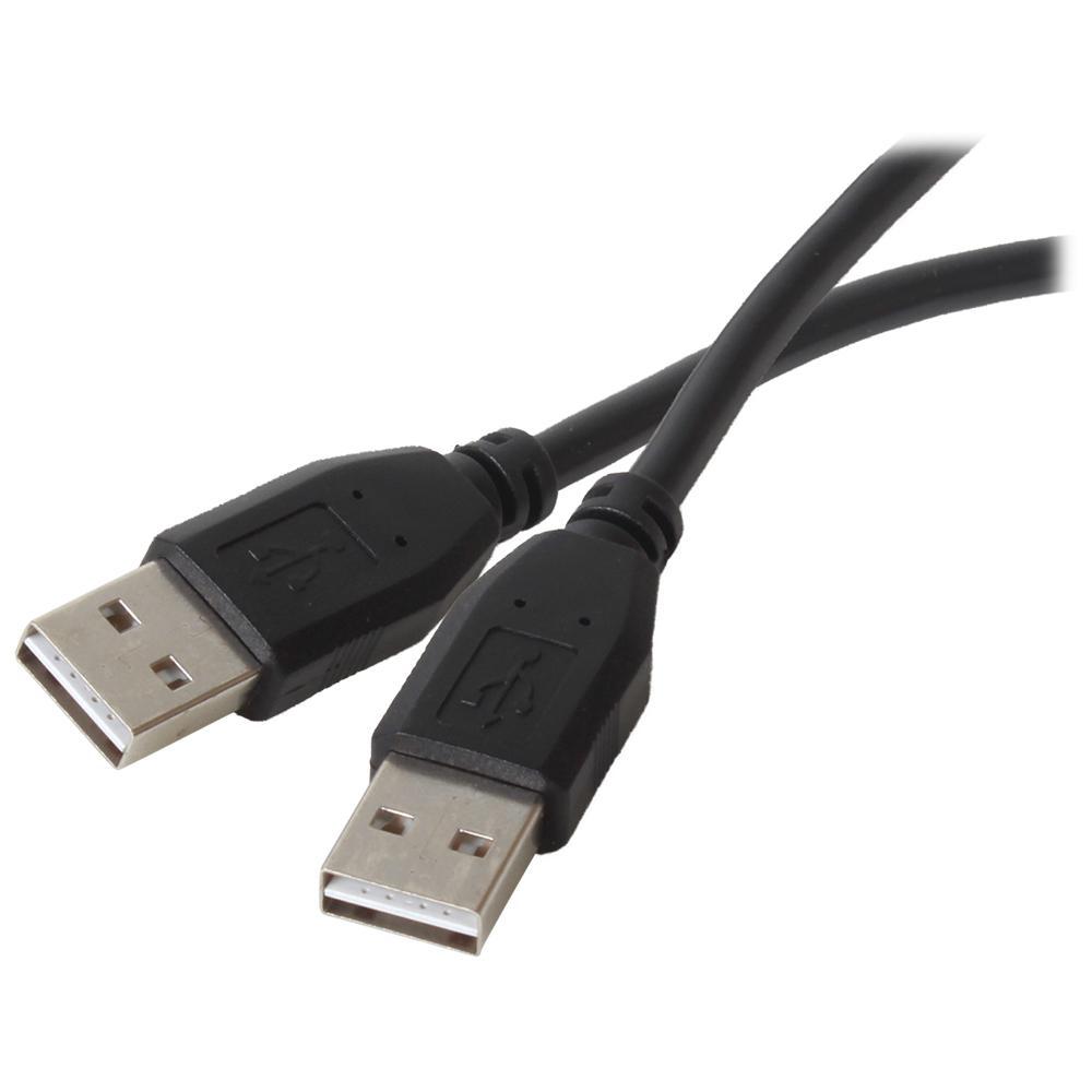 Stellar Labs Computer Plus 83-17330 3  Black Usb Reversible A Male To A Male Cable